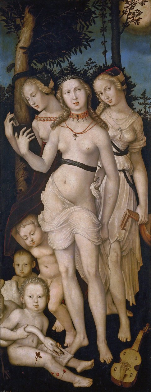 Saksa: Die Jugend (Die drei Grazien) Harmonia tai Kolme armoa. tekijältä Hans Baldung Grien