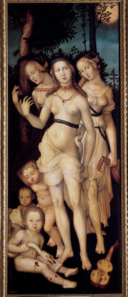 Harmonia tai kolme armoa. Grien Hans Baldungin (1484-1545) maalaus Ec. Kaikki. tekijältä Hans Baldung Grien