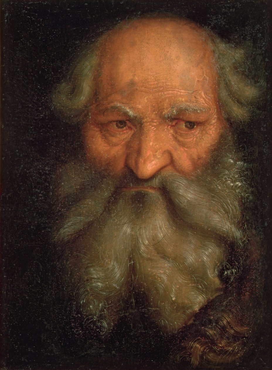 Vanhan miehen pää tekijältä Hans Baldung Grien