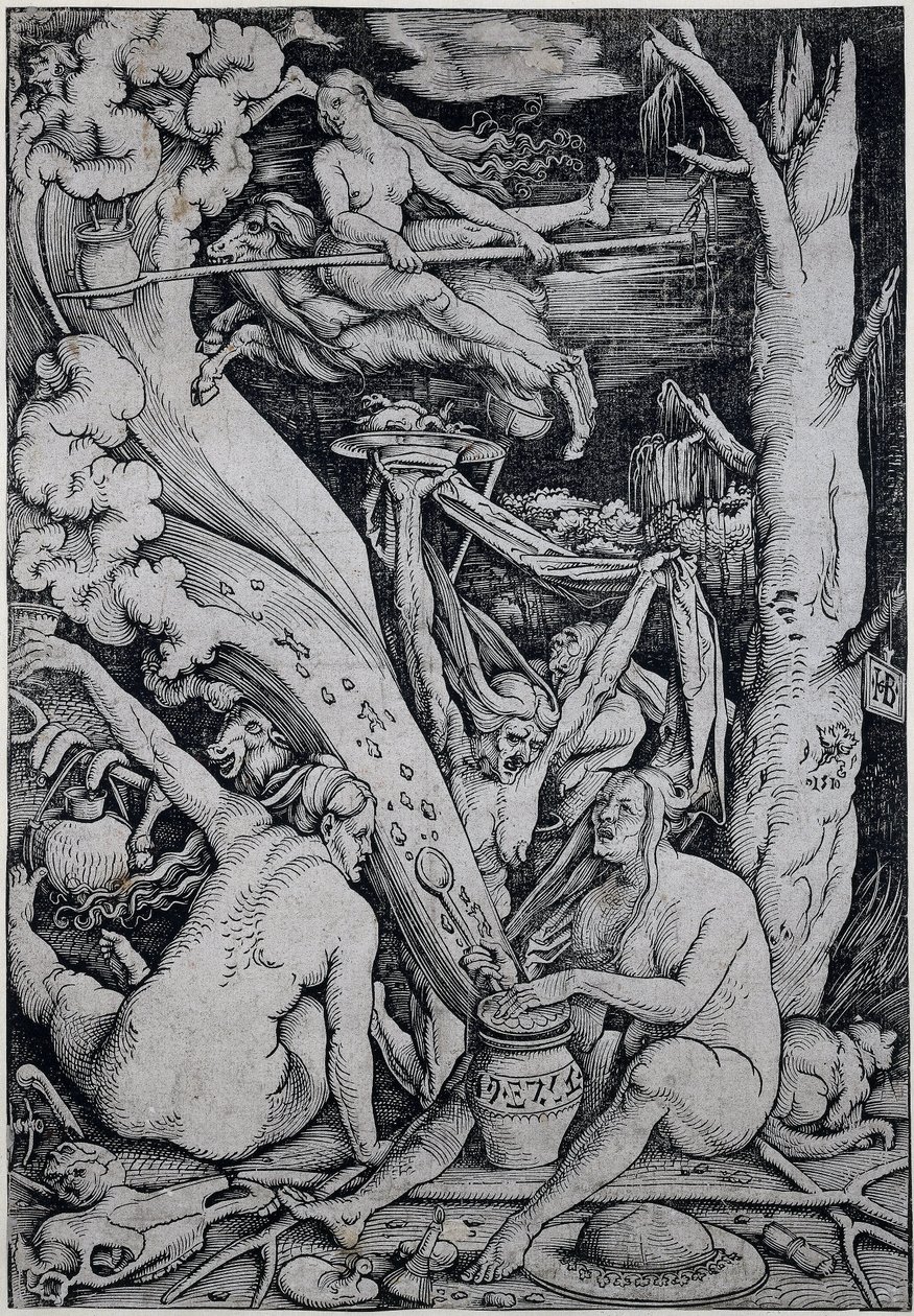 Noidat loihtivat noidasapatin aikana tekijältä Hans Baldung Grien
