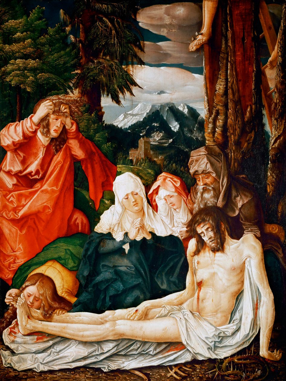 ""Lamentation sur la mort du christ"" (Valitus Kristuksesta) Peinture de Hans Baldung, dit Grien (Baldung Grien) (1484-1545) tekijältä Hans Baldung Grien