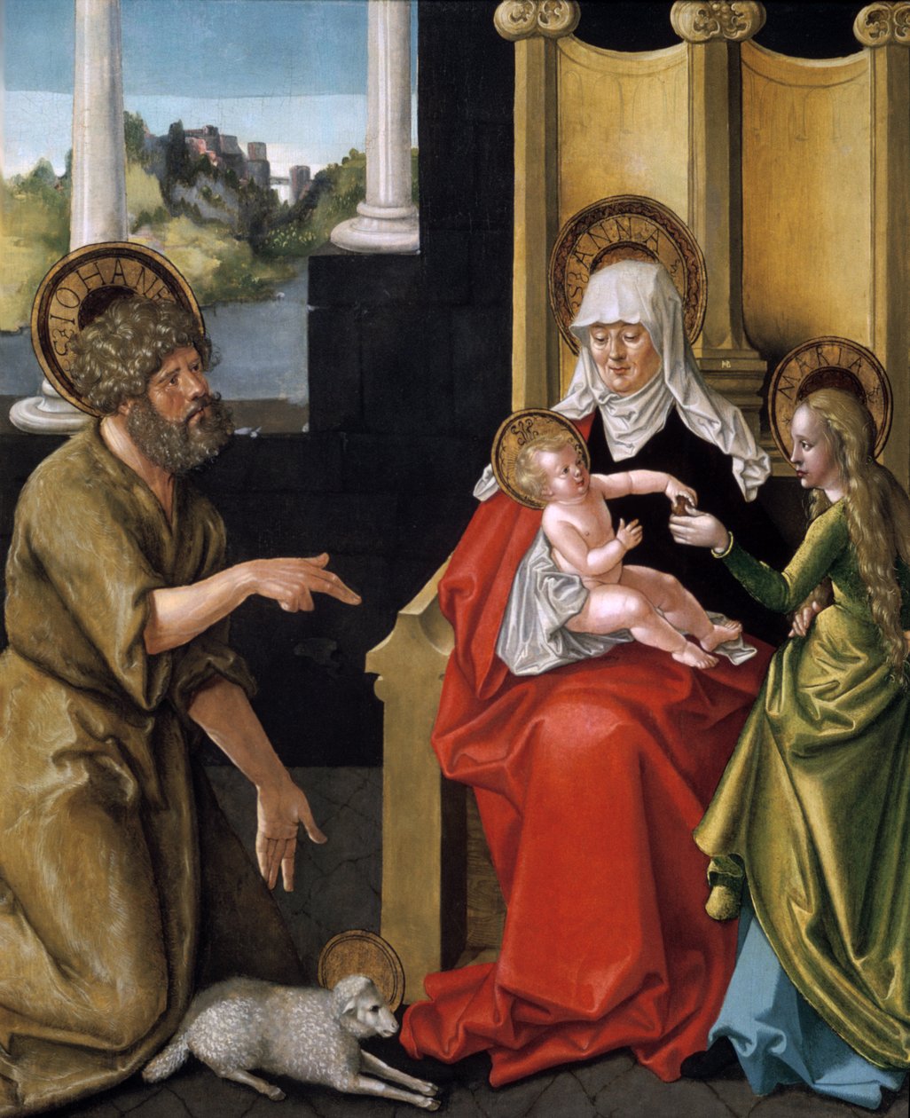 Pyhä Anna Kristuslapsen, Neitsyen ja Pyhän Johannes Kastajan kanssa, vuodelta 1511 tekijältä Hans Baldung Grien