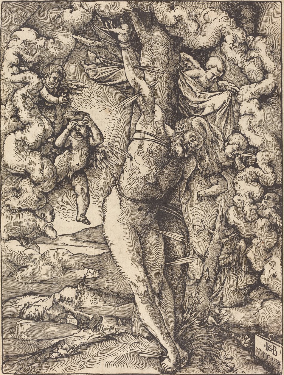 Pyhä Sebastian tekijältä Hans Baldung Grien