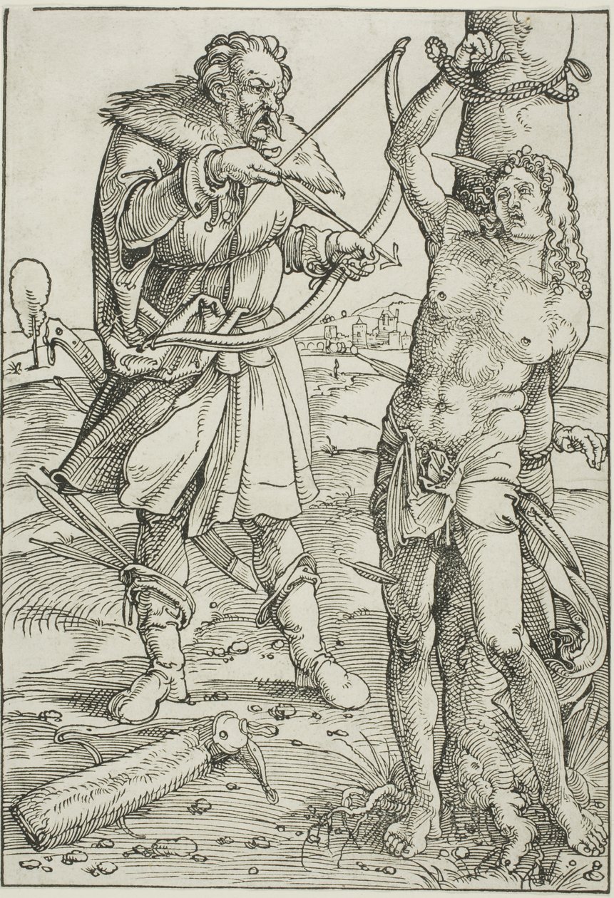 Pyhän Sebastianin marttyyrikuolema tekijältä Hans Baldung Grien