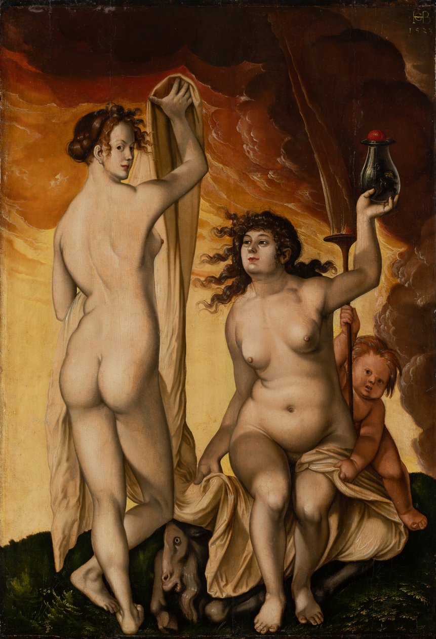 Kaksi noitaa tekijältä Hans Baldung Grien