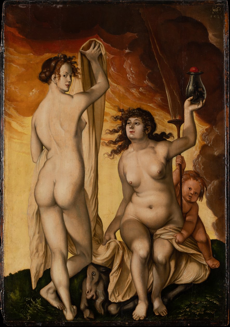 Kaksi noitaa tekijältä Hans Baldung Grien