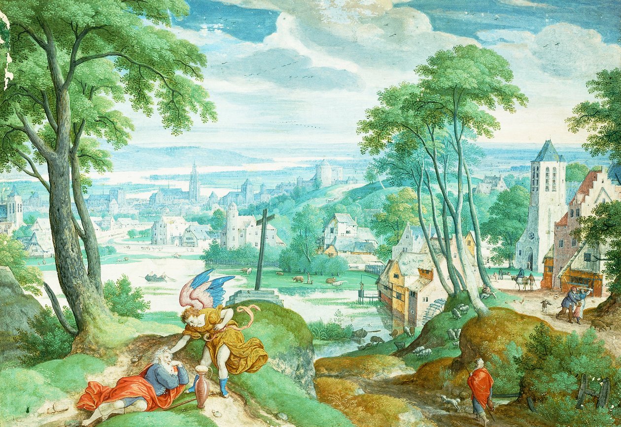 Elia ja enkeli, 1583 tekijältä Hans Bol
