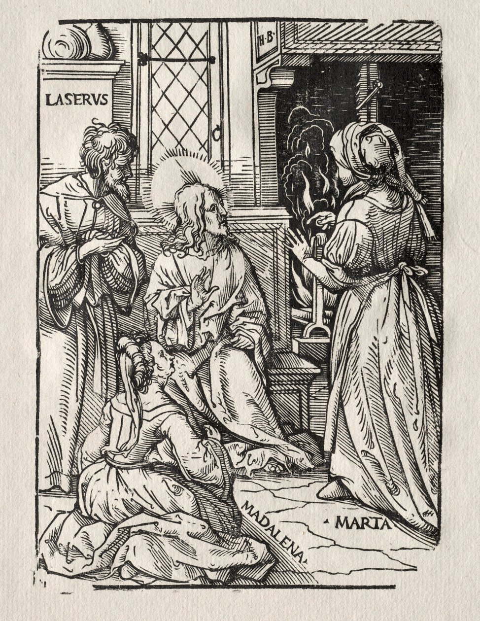 Kristus Lasaruksen talossa, 1510. tekijältä Hans Burgkmair