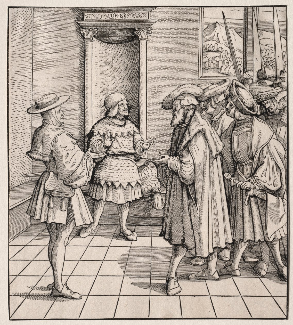 Pienen miehen huonot neuvot toiselle, 1512-1516. tekijältä Hans Burgkmair