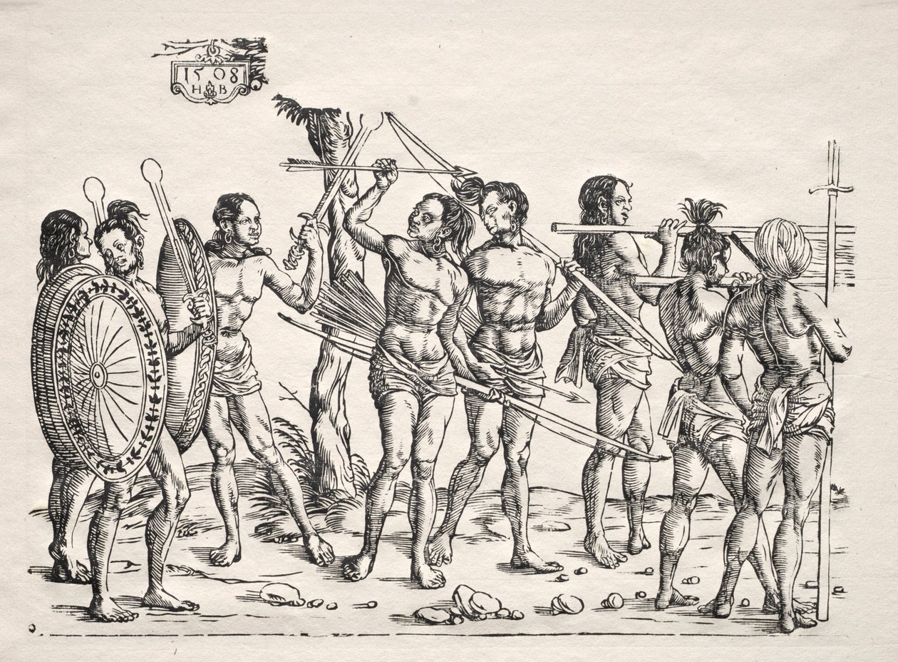 Cochinin kuningas, 1508. tekijältä Hans Burgkmair