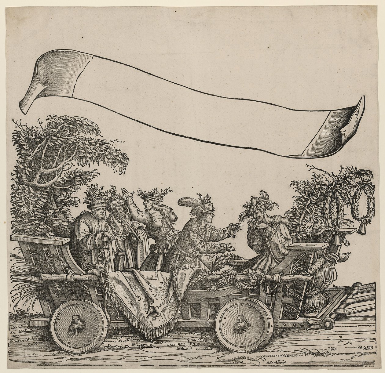 Luonnonhullut Keisari Maximilian I:n voittokulkue, noin 1515 tekijältä Hans Burgkmair the Elder
