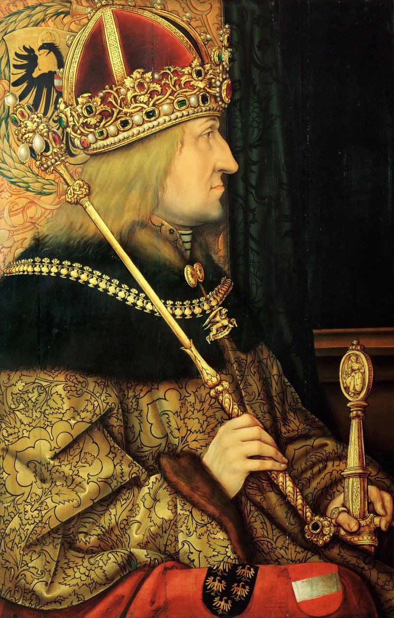 Frederick III:n muotokuva 1415-1493, Pyhän Rooman keisari, 1400-luvun loppu tekijältä Hans Burgkmair the Elder