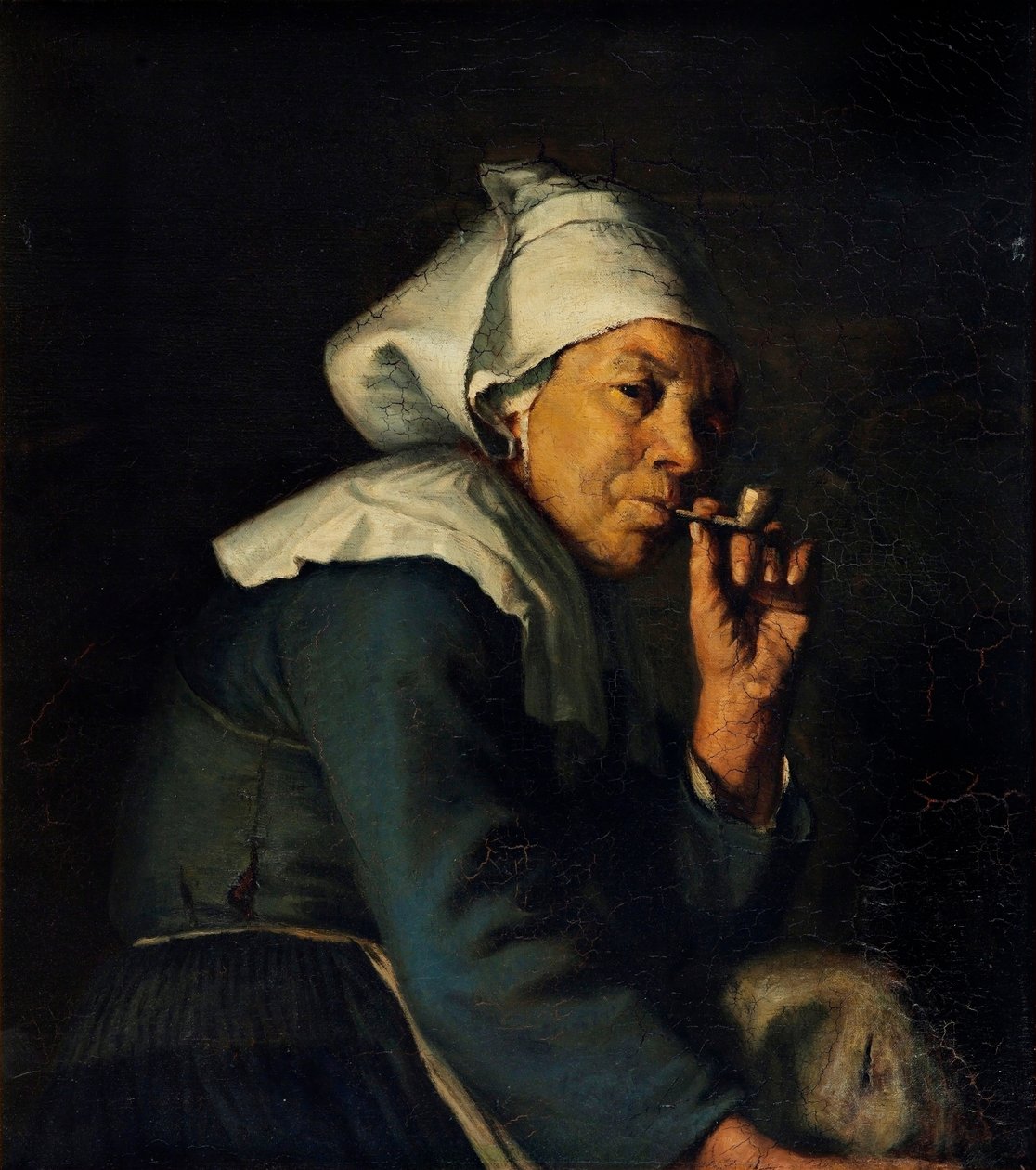 Talonpoikaisnainen Bretagnesta, noin 1886 (öljy kankaalle) tekijältä Hans Christian Koefoed