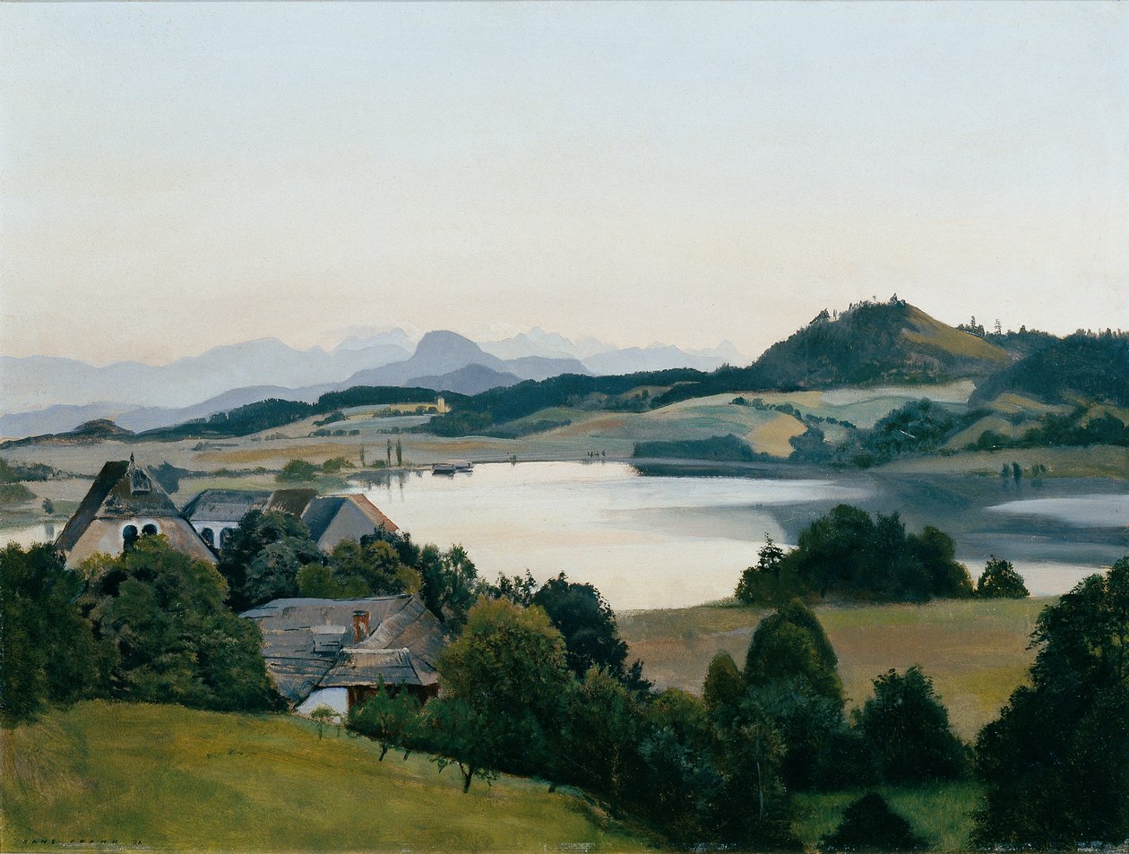 Kärntenin maisema (Kraiger-järvi Ulrichsbergin kanssa) tekijältä Hans Frank