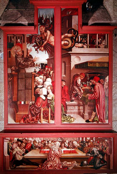 Pyhän Antoniuksen alttaritaulu, 1506 tekijältä Hans Fries