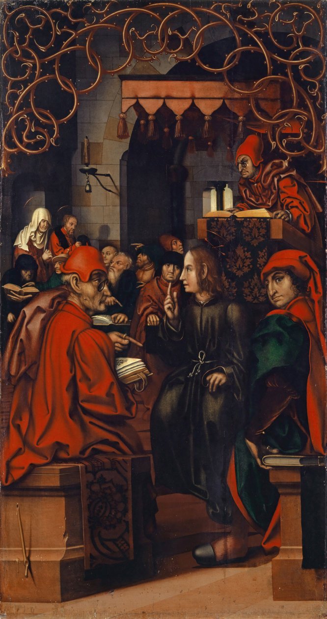 Kristus lääkäreiden joukossa, 1512 tekijältä Hans Fries