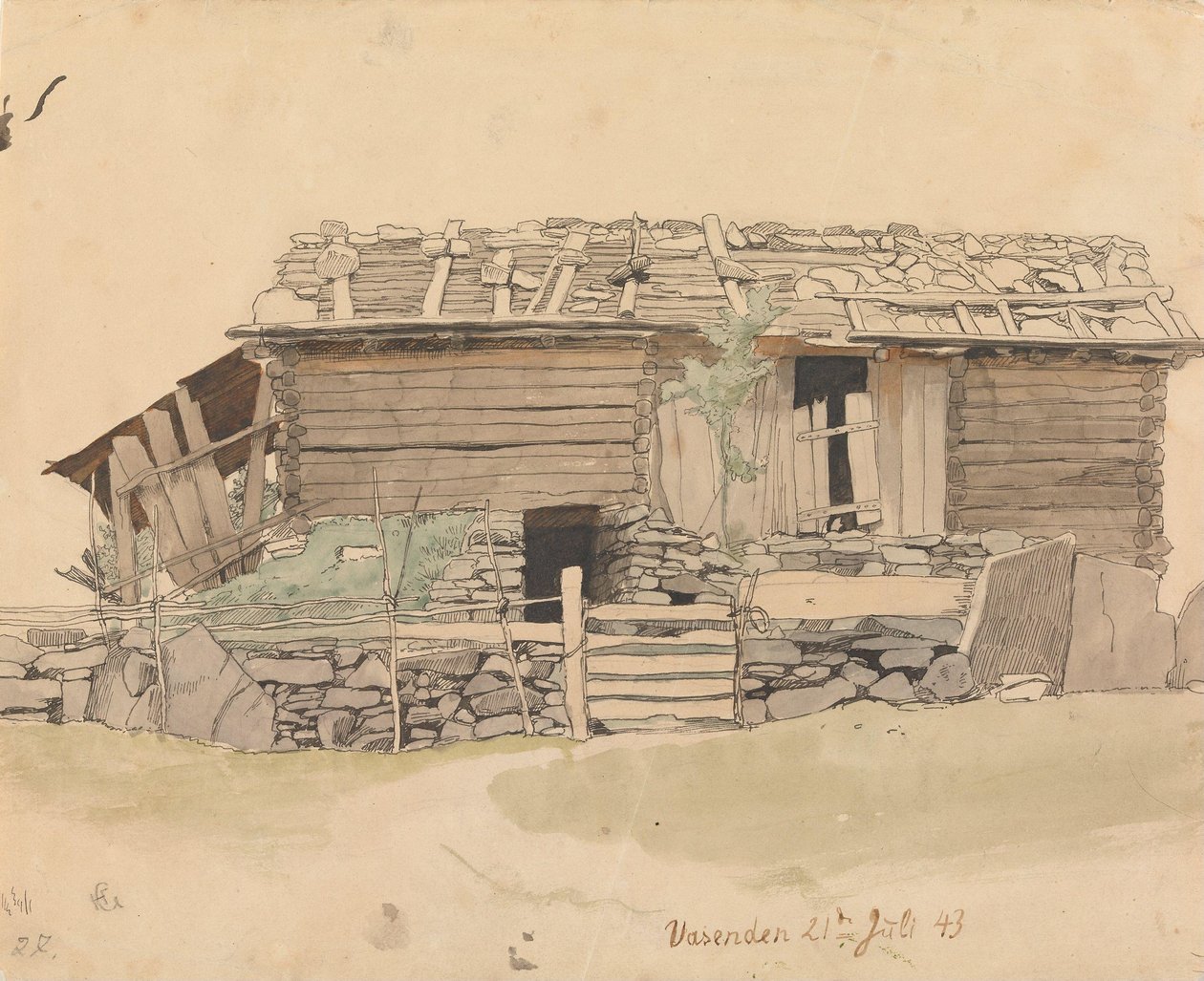 Navetta ja hiihtopiha, Vassenden tekijältä Hans Gude