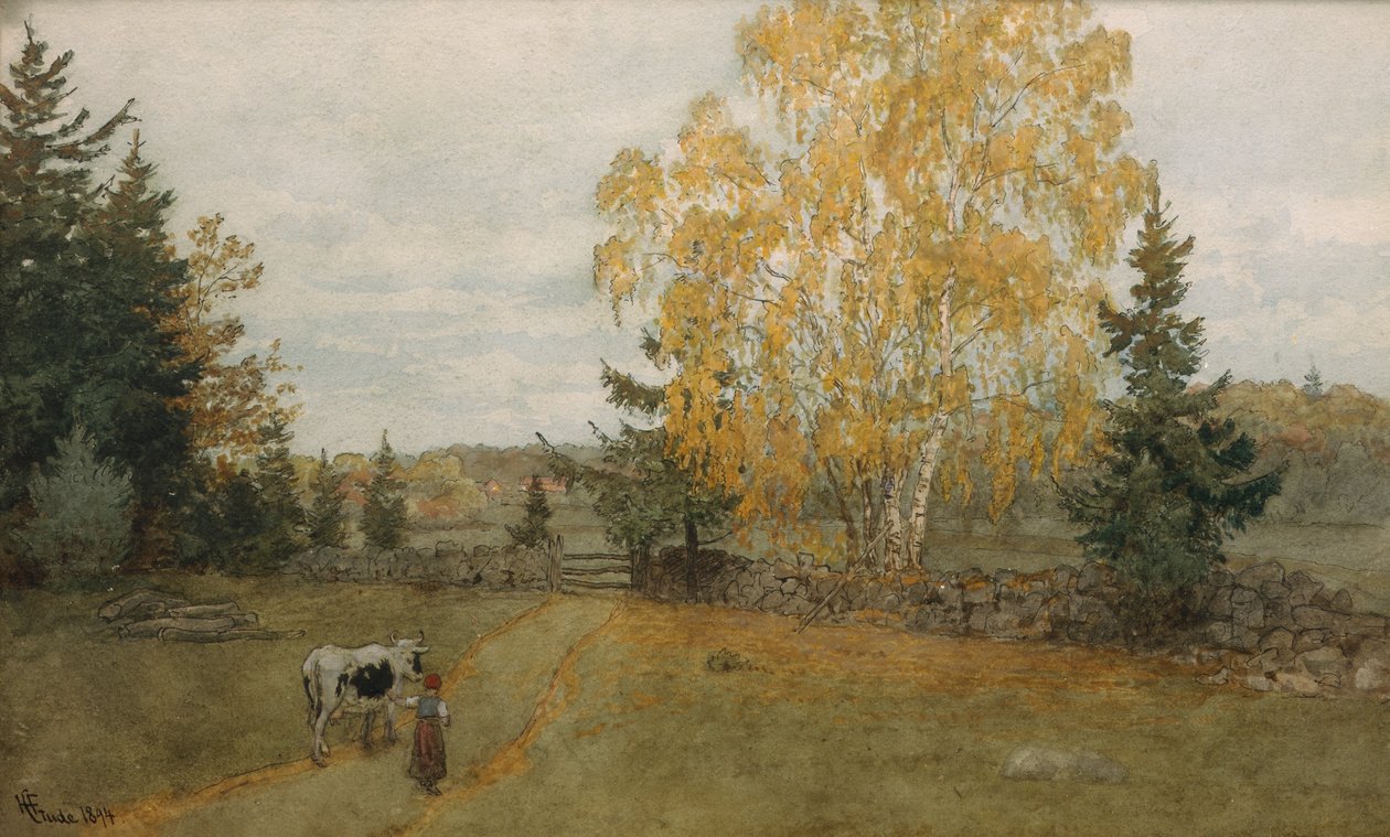 Auringonlasku tekijältä Hans Gude