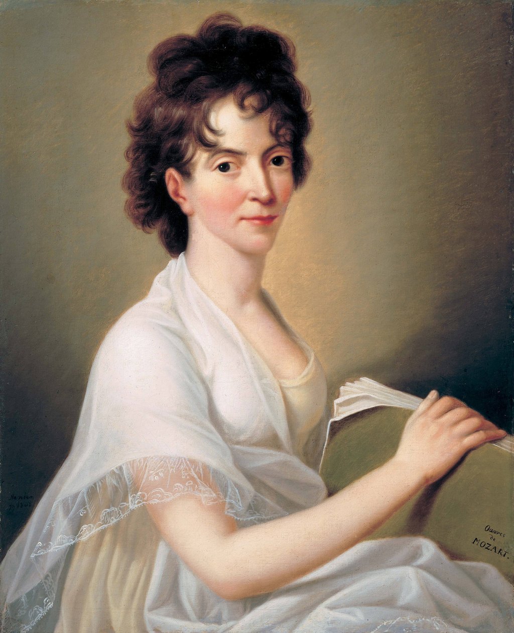 Constanze Mozart, os. Weber 17631842, W.A. Mozartin vaimo, 1802 tekijältä Hans Hansen