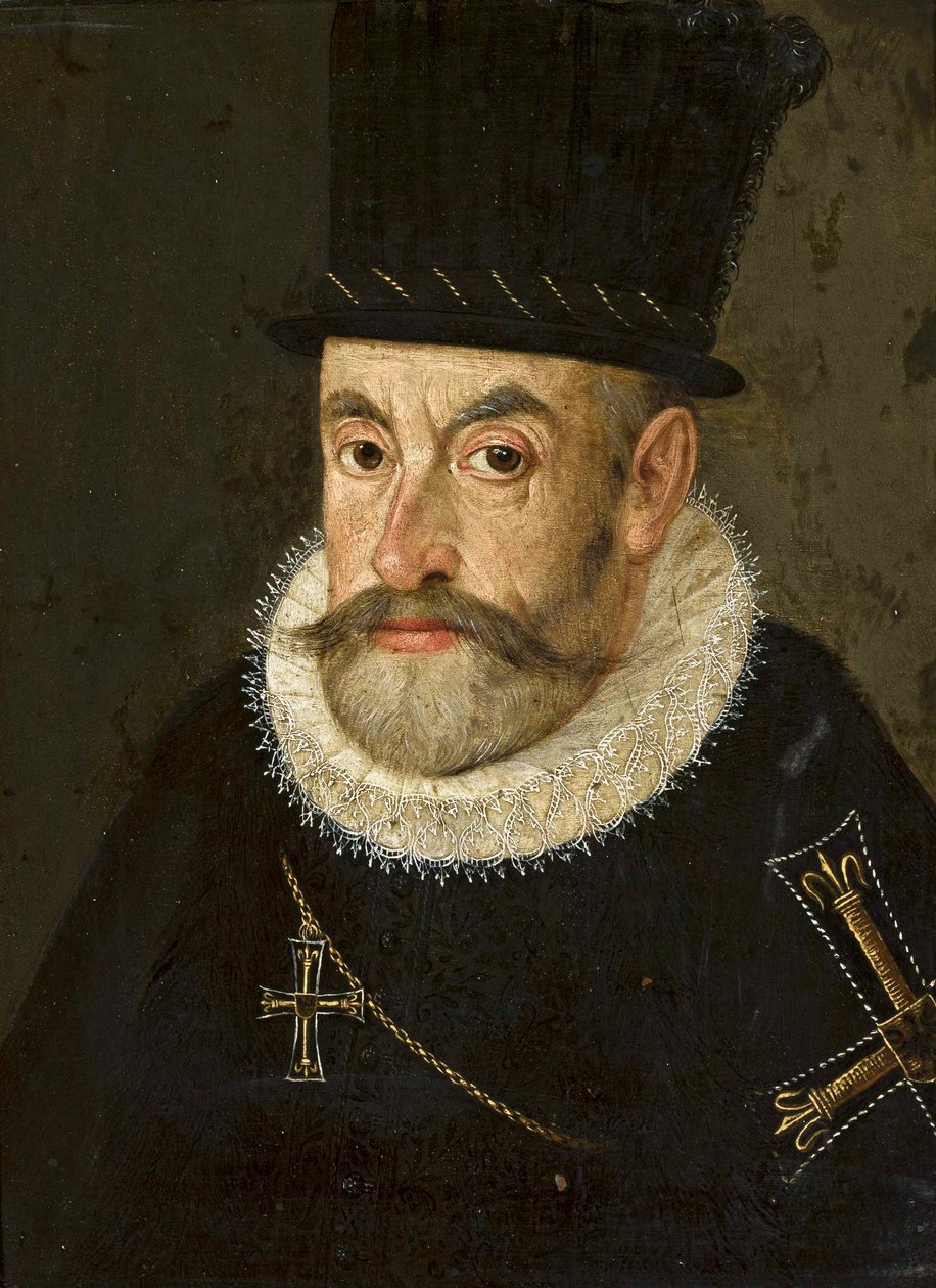 Puola: Habsburgin arkkiherttua Maximilian III:n (1558-1618) muotokuva teutonisen ritarikunnan suurmestarin asussa (Puola) Itävallan arkkiherttua Maximilian III:n (1558-1618) muotokuva. tekijältä Hans Henseiller
