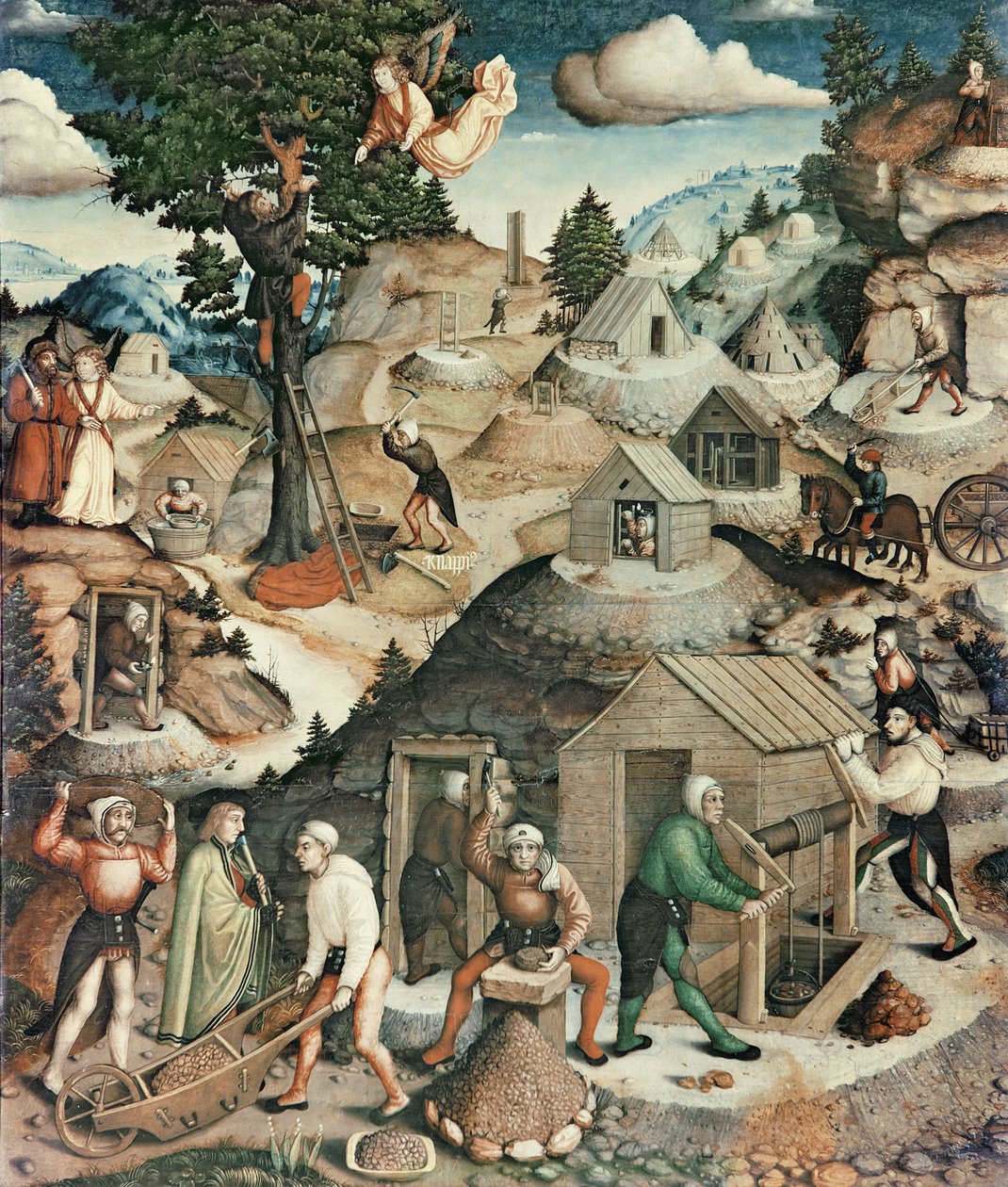 Kaivosmaisema, 1521 (yksityiskohta 308463) tekijältä Hans Hesse