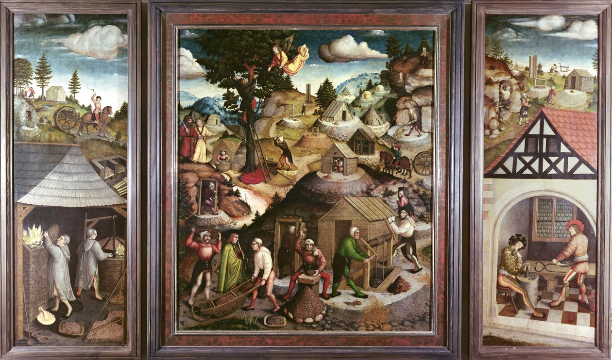 Kaivosmaisema, 1521 tekijältä Hans Hesse