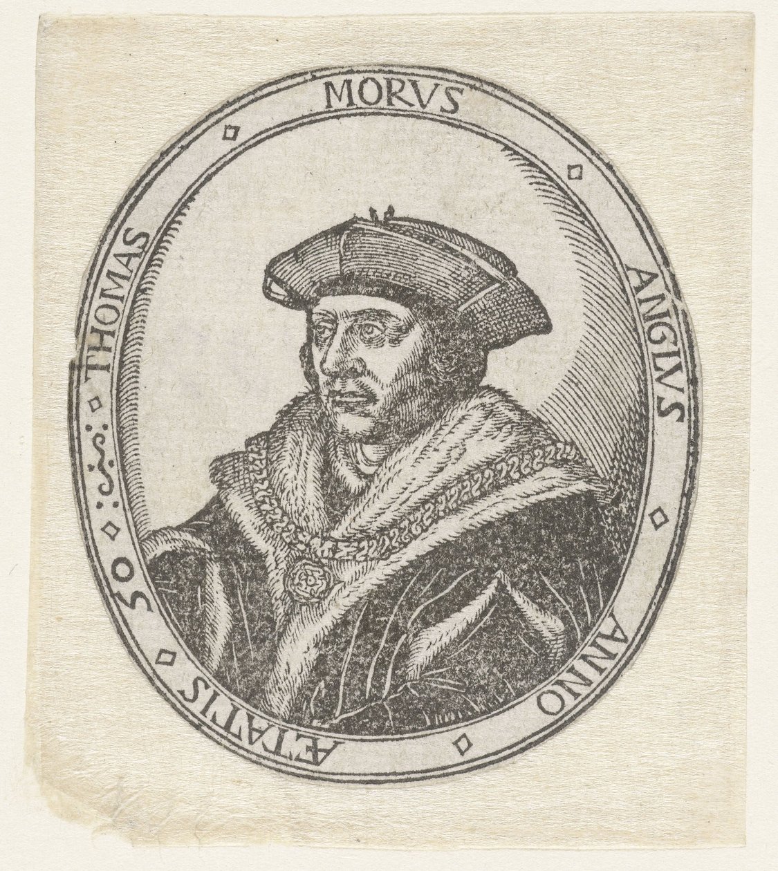 Portree van Thomas More tekijältä Hans Holbein (II) (attributed to)