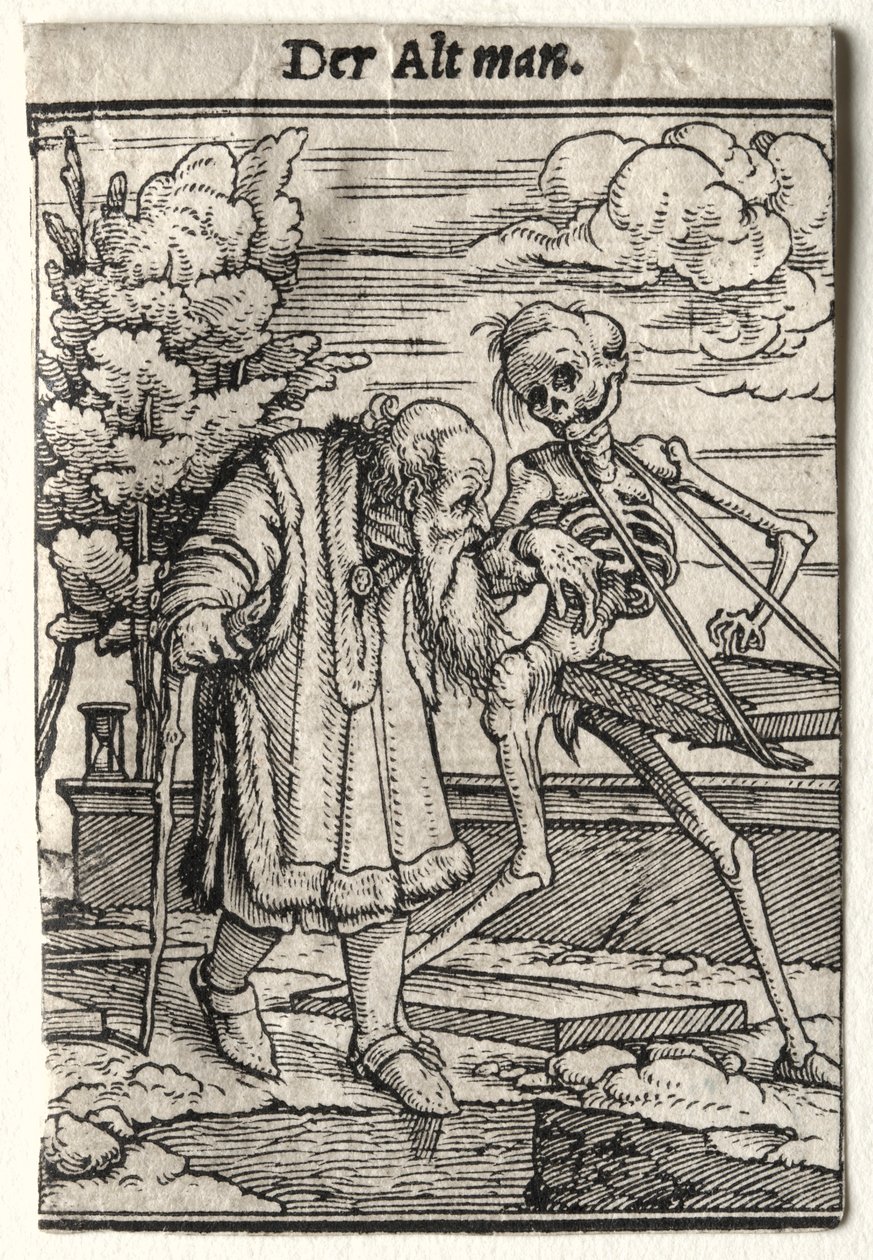 Kuoleman tanssi: Vanha mies. tekijältä Hans Holbein