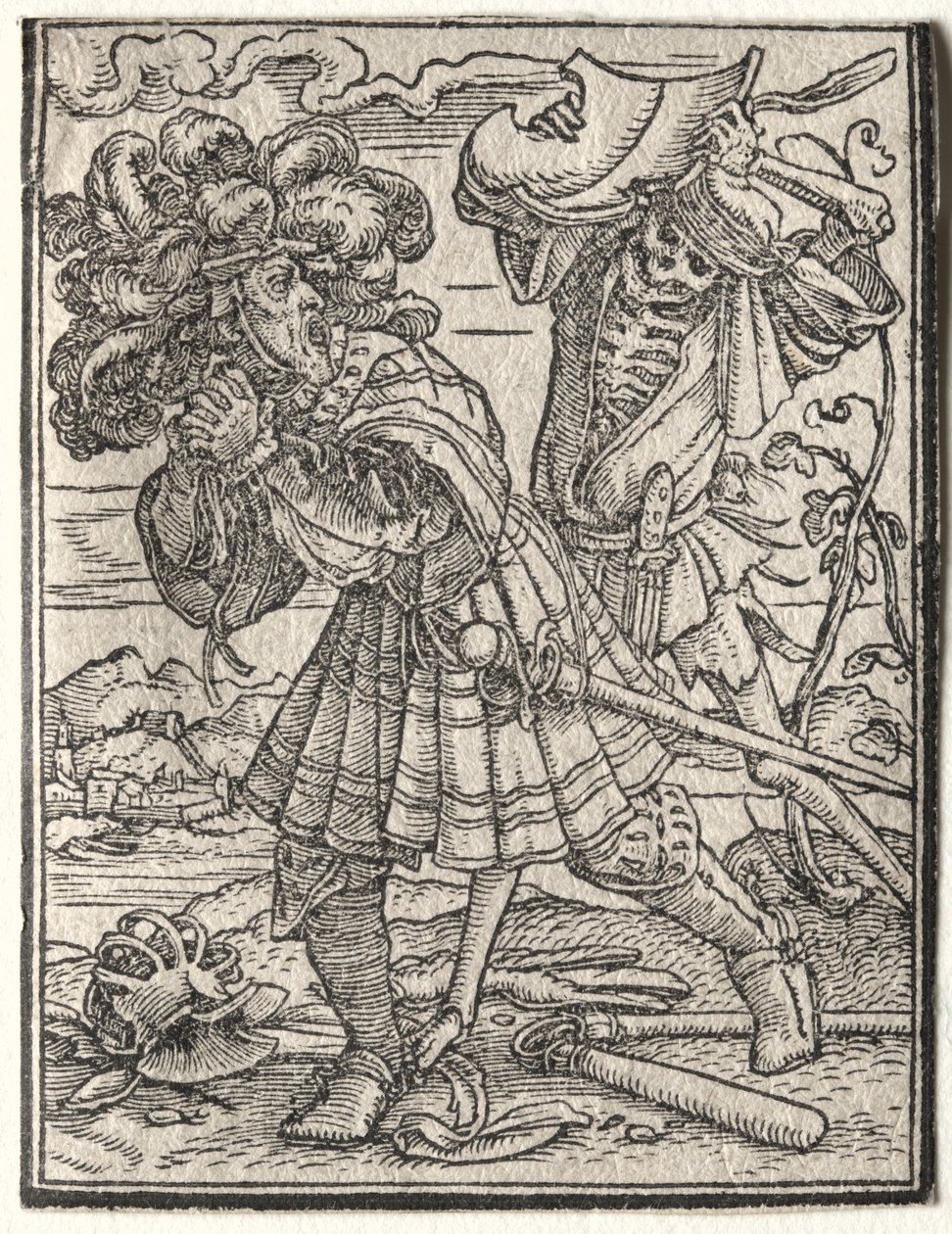Kuoleman tanssi: kreivi tai jaarli. tekijältä Hans Holbein