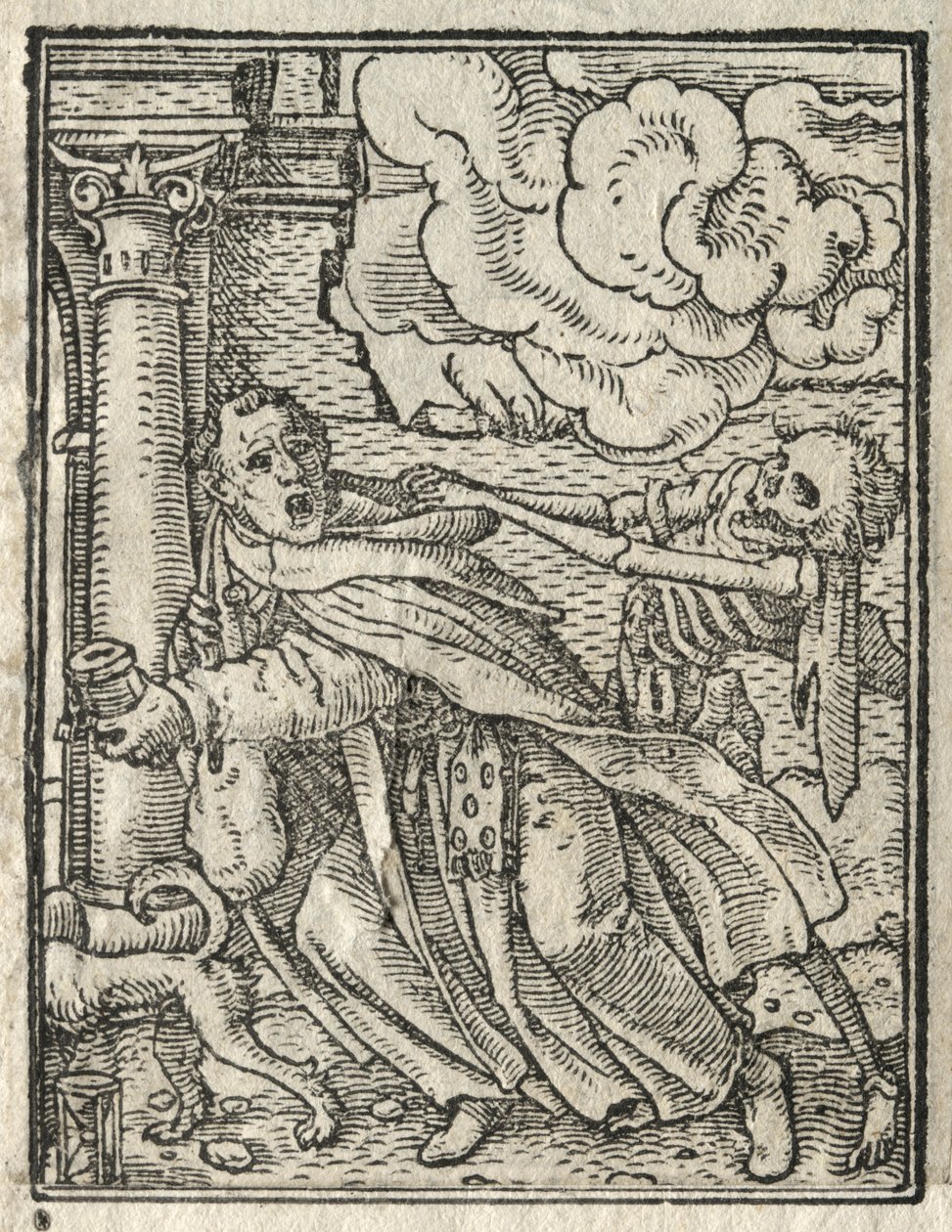 Kuolemantanssi: Rääkkäri, nunna. tekijältä Hans Holbein