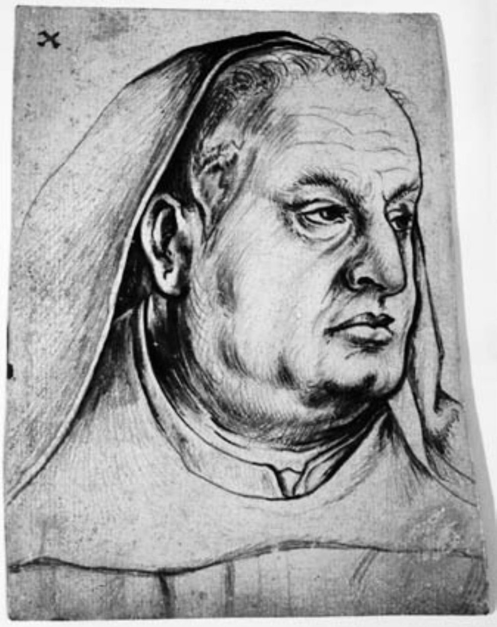 Muotokuva Hans Griesherristä, Sts Ulrichin ja Afran munkki Augsburgissa tekijältä Hans Holbein d.Æ.