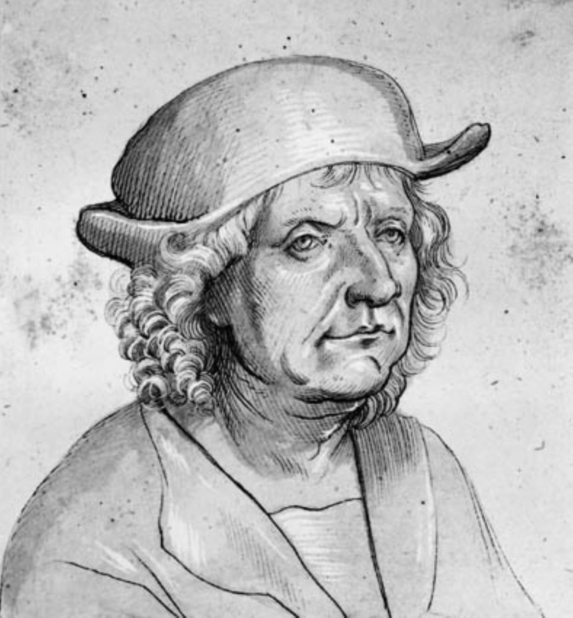 Kultaseppä Jörg Seldin muotokuva kolmineljännesprofiilissa oikealla tekijältä Hans Holbein d.Æ.