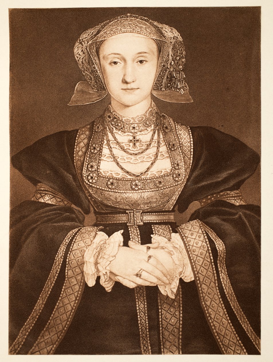 Anne of Cleves, n. 1539, pub. 1902 (kollotyyppi) tekijältä Hans Holbein der Jüngere