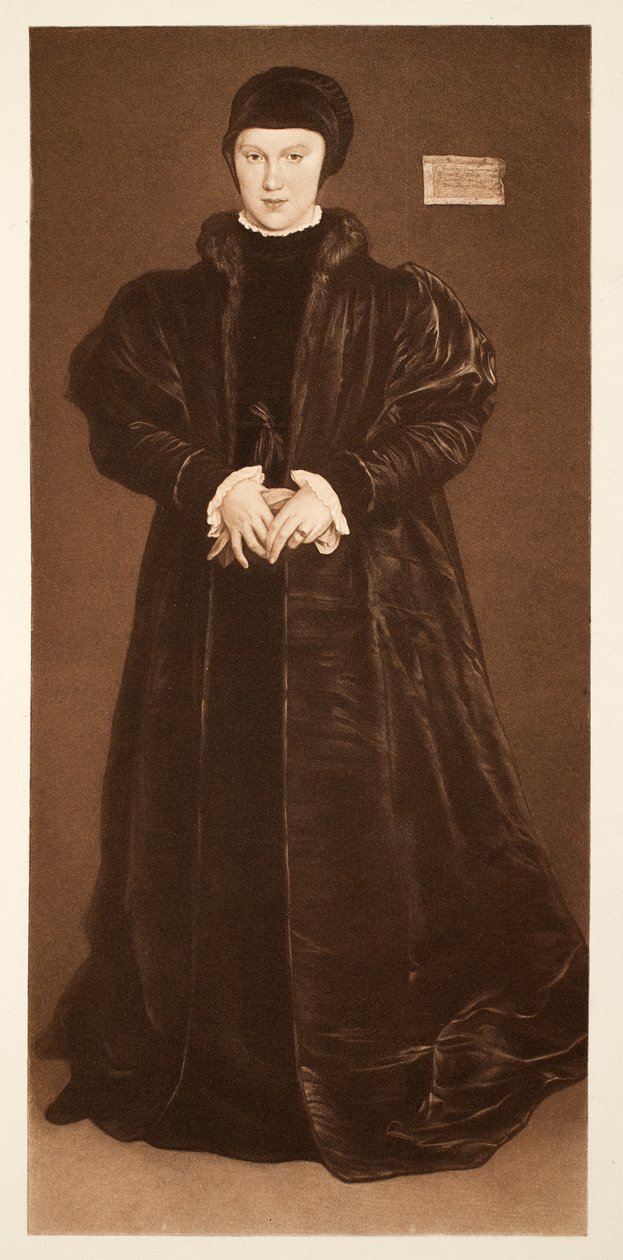 Christina of Denmark, Milanon herttuatar, n.1538, pub. 1640 (kollotyyppi) tekijältä Hans Holbein der Jüngere
