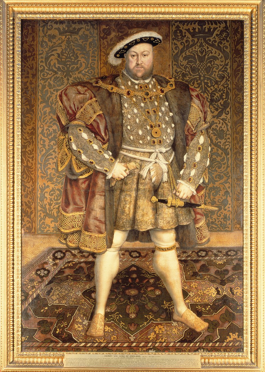 Henrik VIII:n (1491-1547) muotokuva tekijältä Hans Holbein der Jüngere