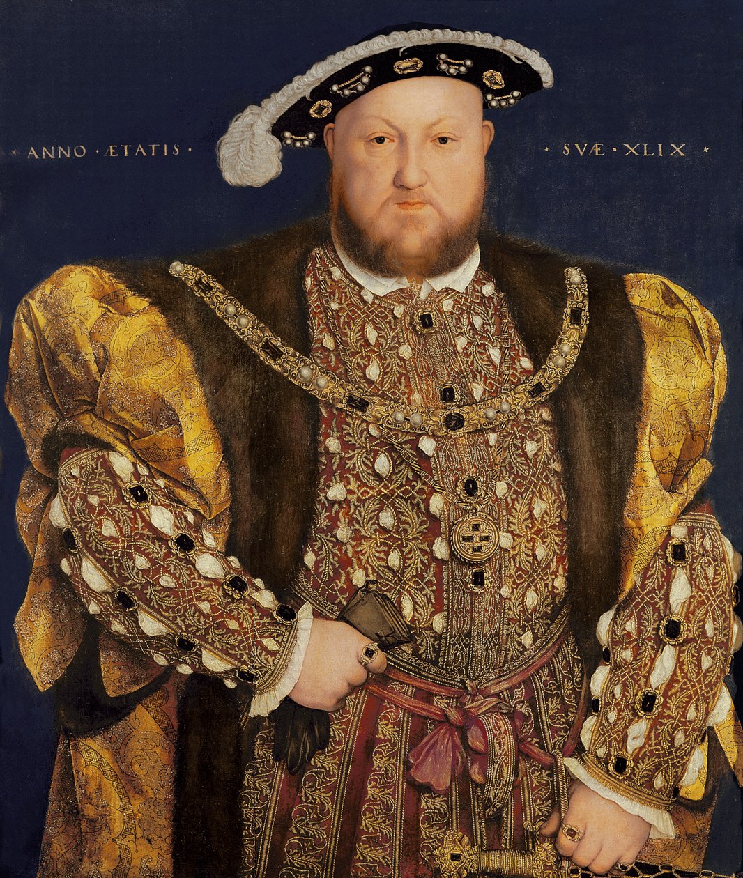 Muotokuva Henrik VIII:sta (1491-1547), 49, 1540 tekijältä Hans Holbein der Jüngere