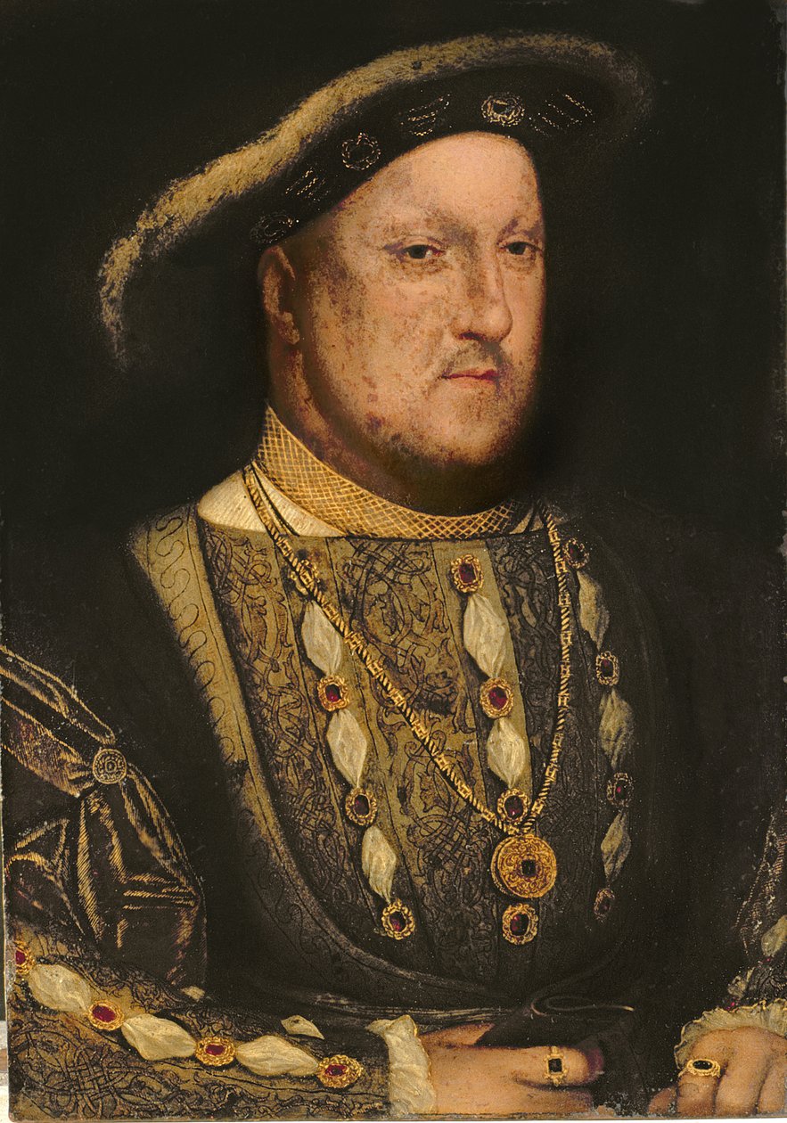 Henrik VIII:n (1491-1547) muotokuva n. 1536 (kupari) tekijältä Hans Holbein der Jüngere