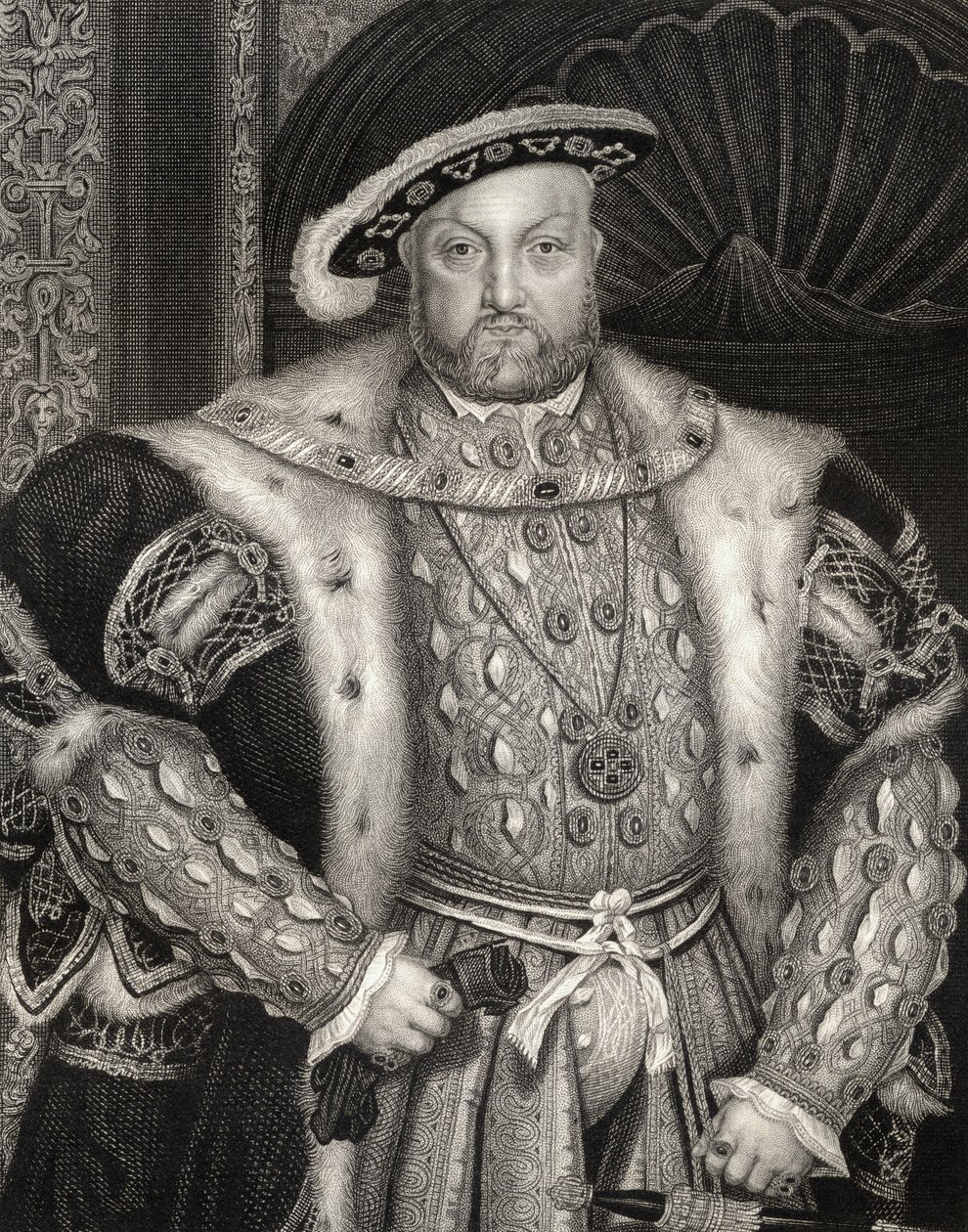 Kuningas Henrik VIII:n (1491-1547) muotokuva teoksesta "Lodge