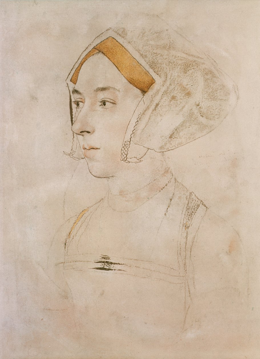 Lady Willoughbyn muotokuva (pastelli paperille) tekijältä Hans Holbein der Jüngere