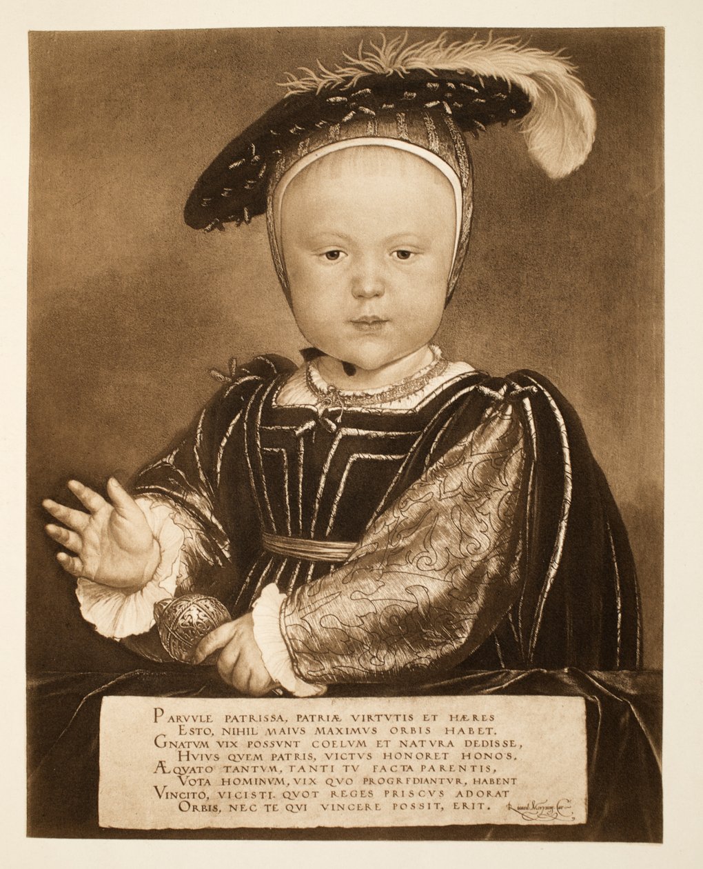 Prinssi Edward, myöhemmin kuningas Edward VI, n. 1540, pub. 1902 (kollotyyppi) tekijältä Hans Holbein der Jüngere