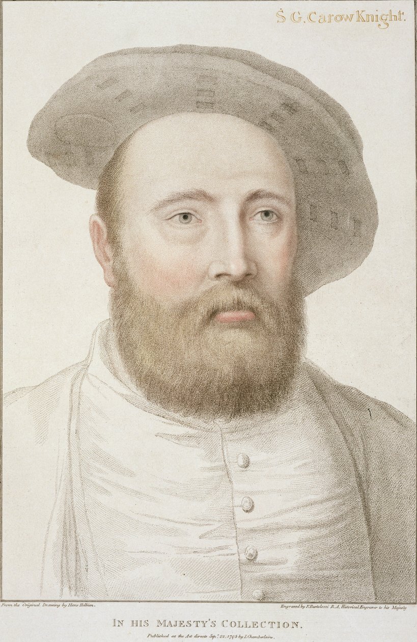 Sir George Carew (s. 1514), kaiverrus Francesco Bartolozzi (1727-1815), 1795 tekijältä Hans Holbein der Jüngere