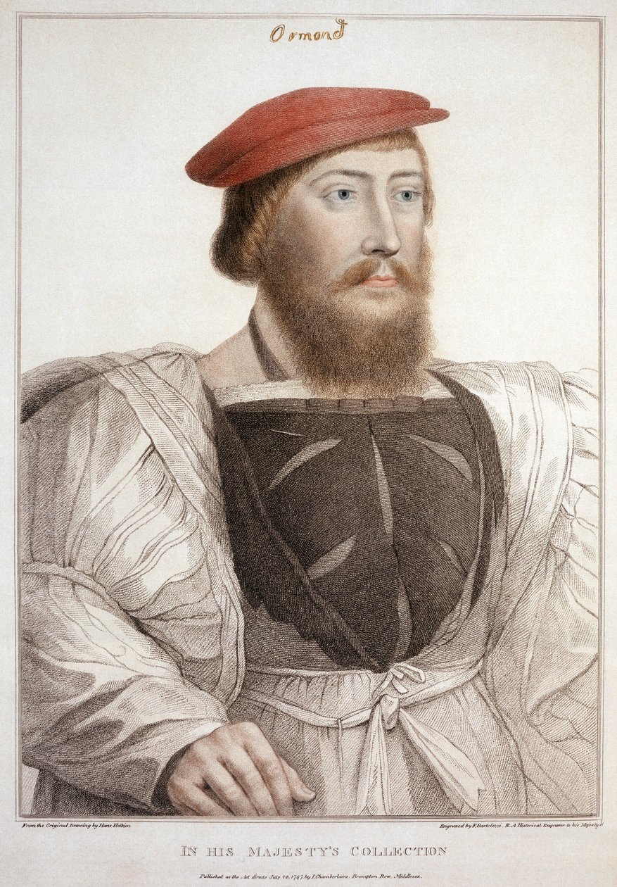 Sir Thomas Boleyn (1477-1539) Francesco Bartolozzin (1727-1815) kaiverrus 1797 tekijältä Hans Holbein der Jüngere