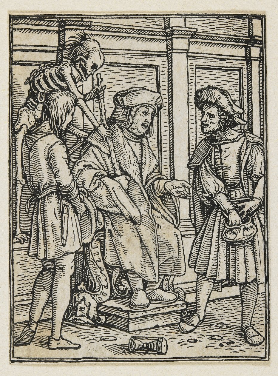 Tuomari Dance of Deathista (Lyons), 1538, 1523-1526 tekijältä Hans Holbein der Jüngere