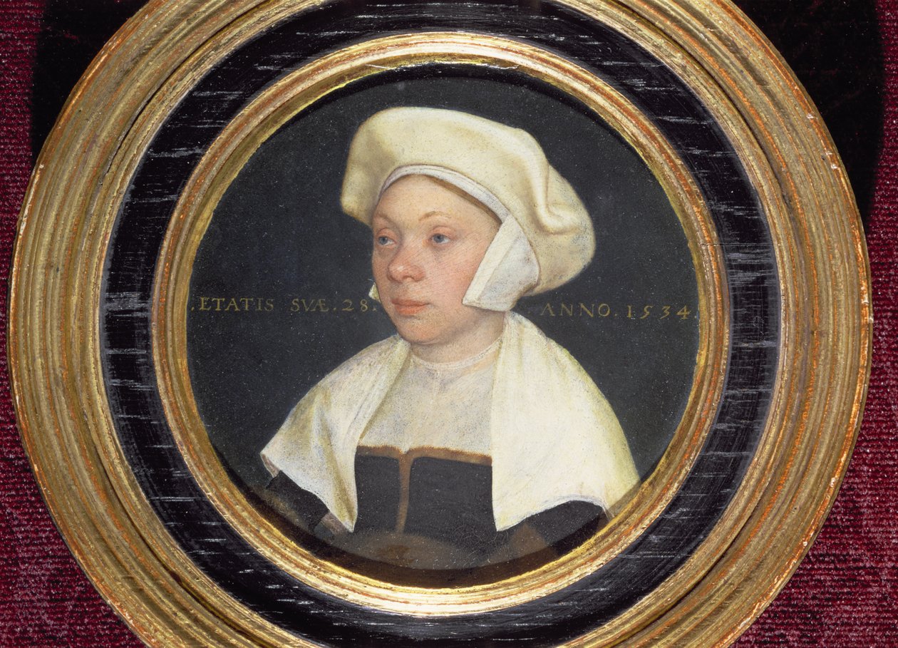 Kuningas Henrik VIII:n hovin arvohenkilön vaimo, 1534 (pari 72441) tekijältä Hans Holbein der Jüngere