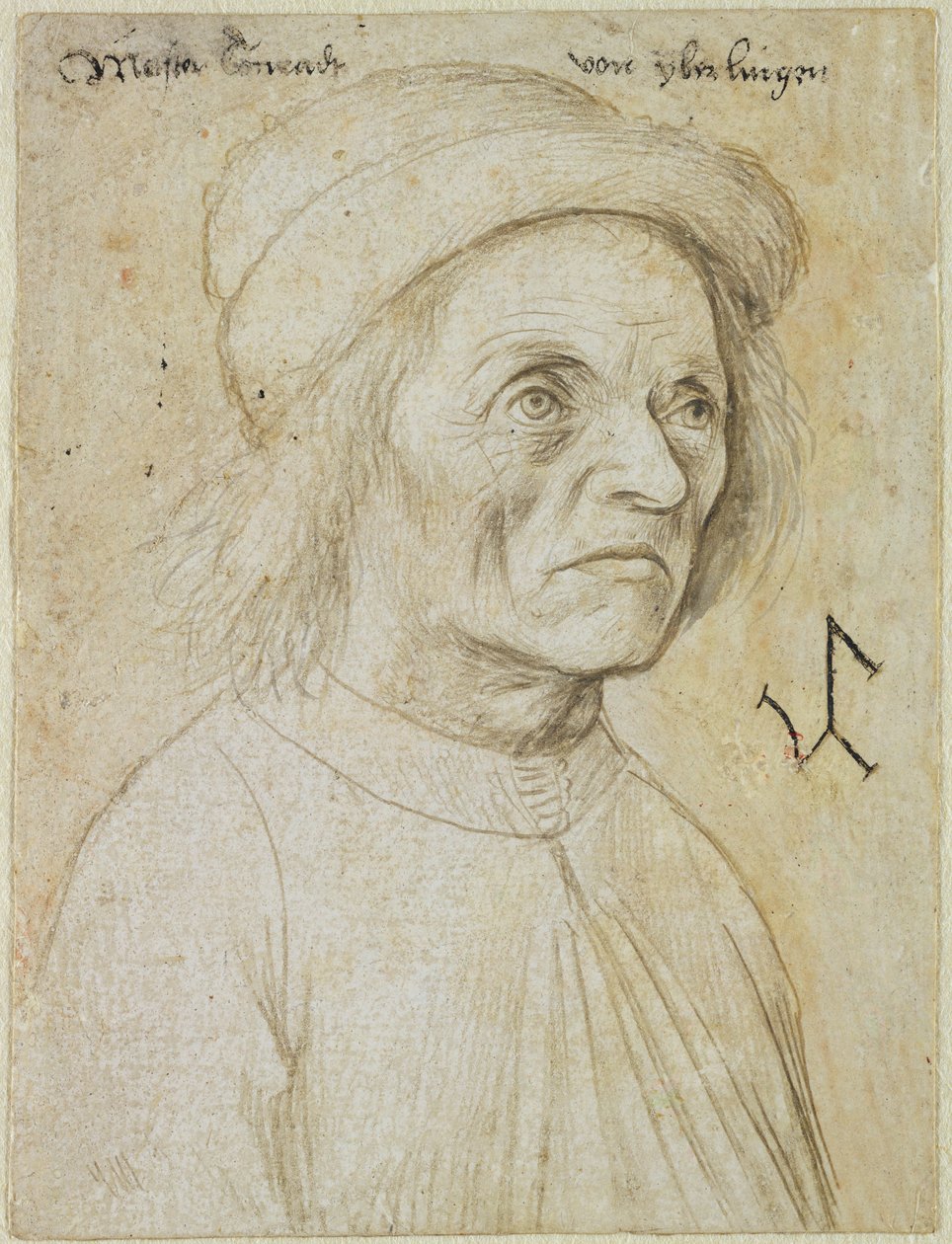 Konrad Wurffelin muotokuva (hopeakynä paperille) tekijältä Hans Holbein the Elder