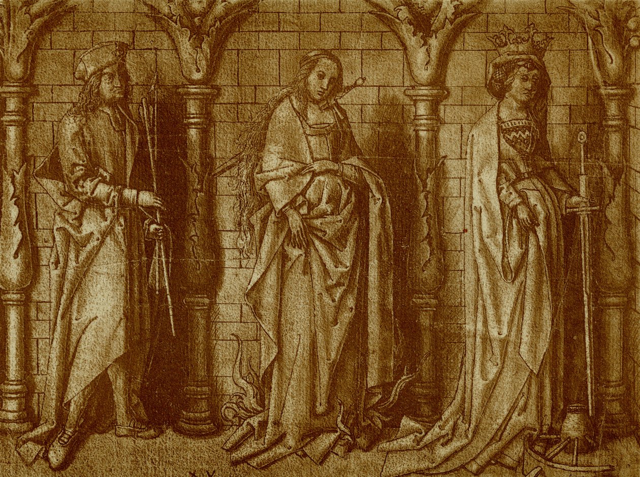 Pyhä Willibald, Lucia ja Katharina tekijältä Hans Holbein the Elder