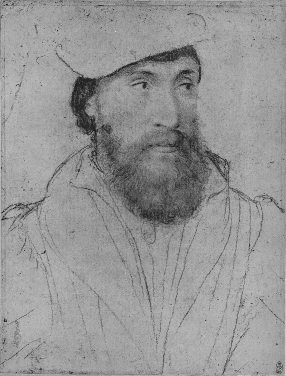 A Gentleman: Tuntematon, c1532-1543 1945 tekijältä Hans Holbein der Jüngere