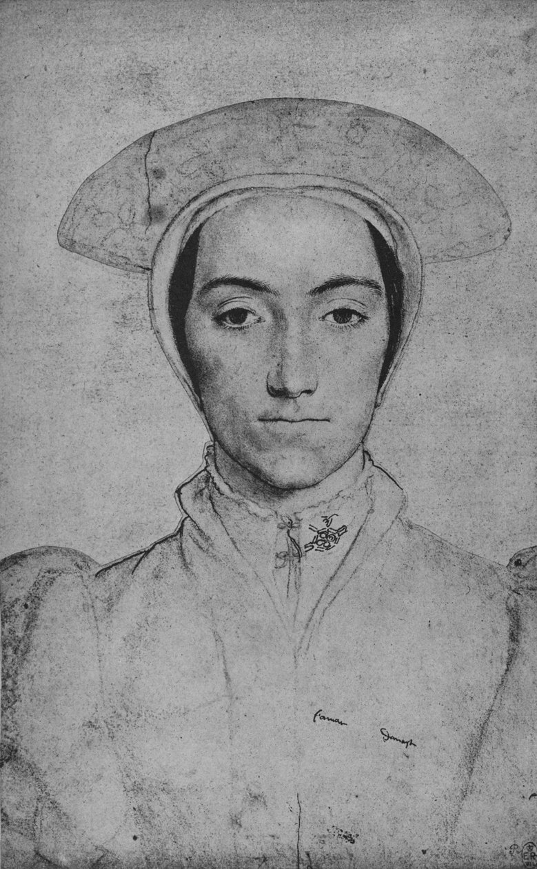 Nainen: Tuntematon, c1532-1543 1945 tekijältä Hans Holbein der Jüngere