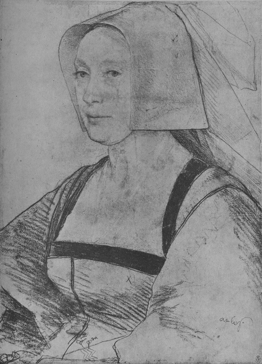 Nainen: Tuntematon, 1526-1528 1945 tekijältä Hans Holbein der Jüngere