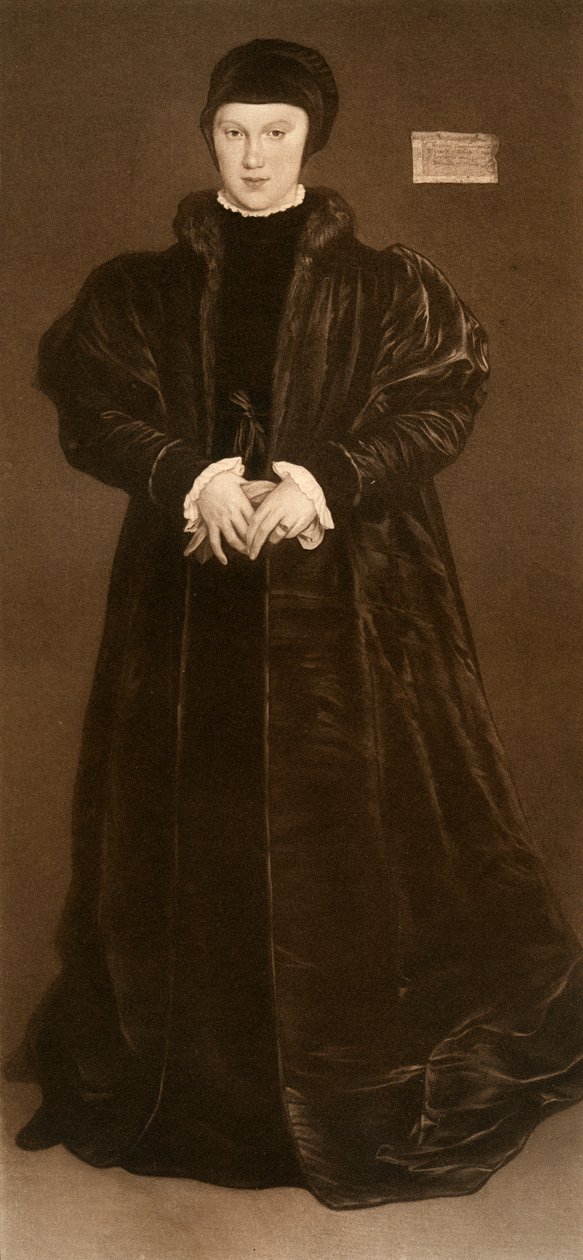 Tanskan Christina, Milanon herttuatar, 1538, 1902 tekijältä Hans Holbein der Jüngere